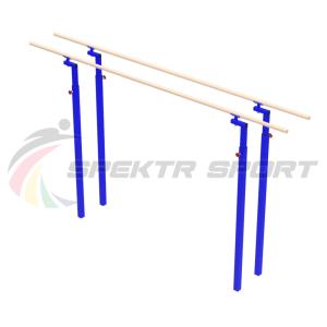 Купить Брусья гимнастические мужские массовые со стеклопластиковыми жердями (уличн. под бетонирование) в Новоульяновске 