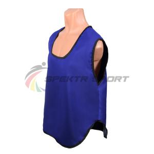 Купить Манишка футбольная односторонняя Spektr Sport синяя, р.36-40 в Новоульяновске 