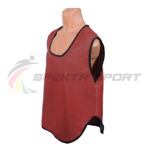 Купить Манишка футбольная односторонняя Spektr Sport красная, р.36-40 в Новоульяновске 