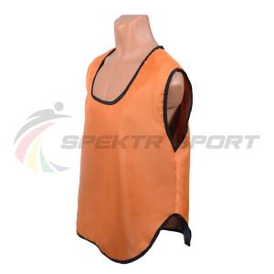 Купить Манишка футбольная односторонняя Spektr Sport оранжевая, р.36-40 в Новоульяновске 